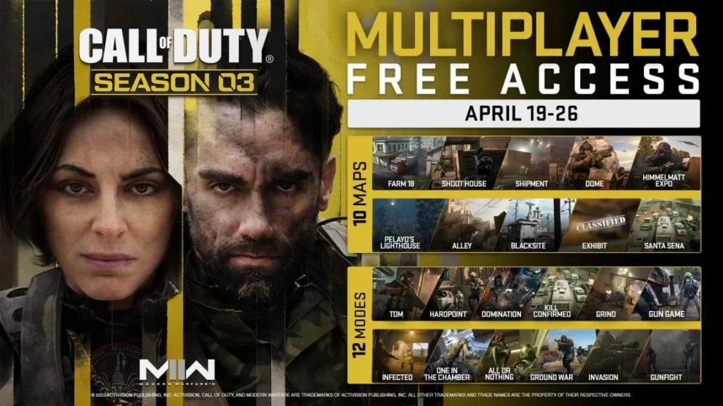 بخش چندنفره بازی Call of Duty به صورت رایگان در دسترس قرار گرفت