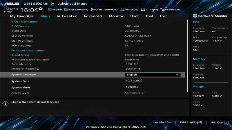 استفاده مادربرد  ASUS PRIME B760M-K D4 از UEFI BIOS