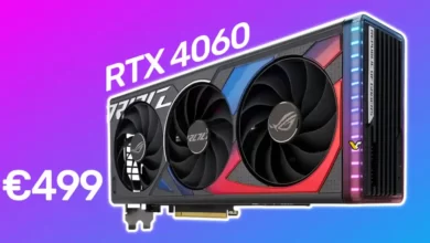 قیمت کارت گرافیک NVIDIA GeForce RTX 4060 در فروشگاه‌های اروپایی از 349 تا 499 یورو متغیر است