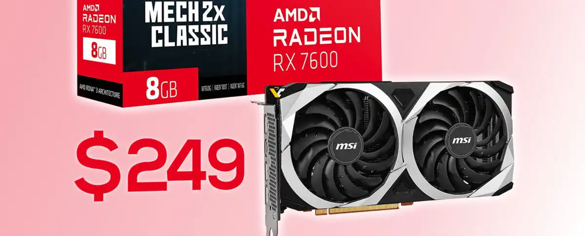 کارت گرافیک AMD Radeon RX 7600 با قیمت 249 دلار در دسترس است