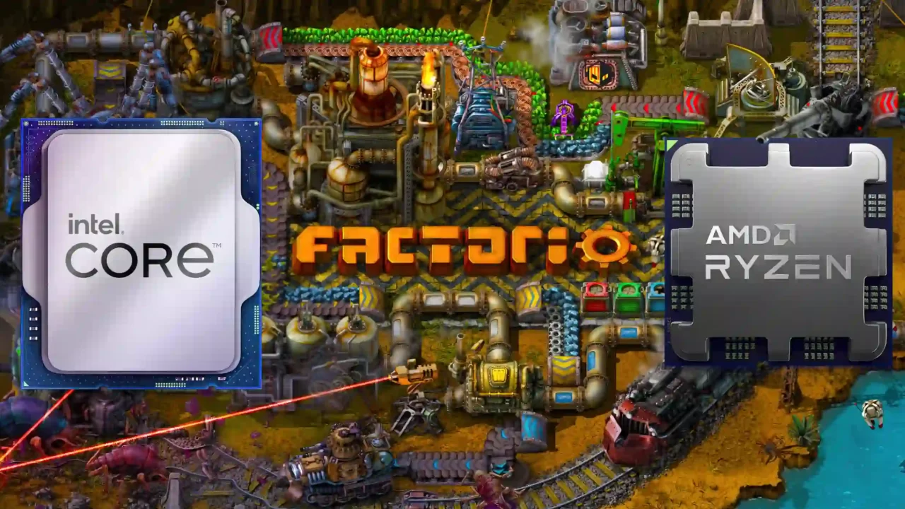 شکست پردازنده‌های نسل چهاردهم اینتل در بازی Factorio توسط AMD Ryzen 7000X3D و 5000X3D