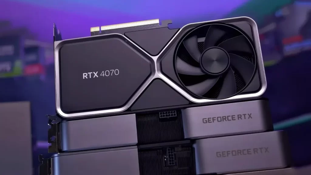 کارت گرافیک RTX 4070 مدل FE انویدیا روی باقی کارت‌های RTX