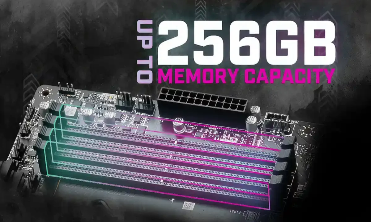 MSI در مادربرد AMD X670 از حافظه 256 گیگابایتی پشتیبانی می‌کند