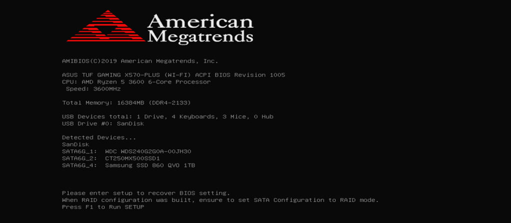 الگوی بوق بایوس مادربرد (AMI (AMERICAN MEGATRENDS