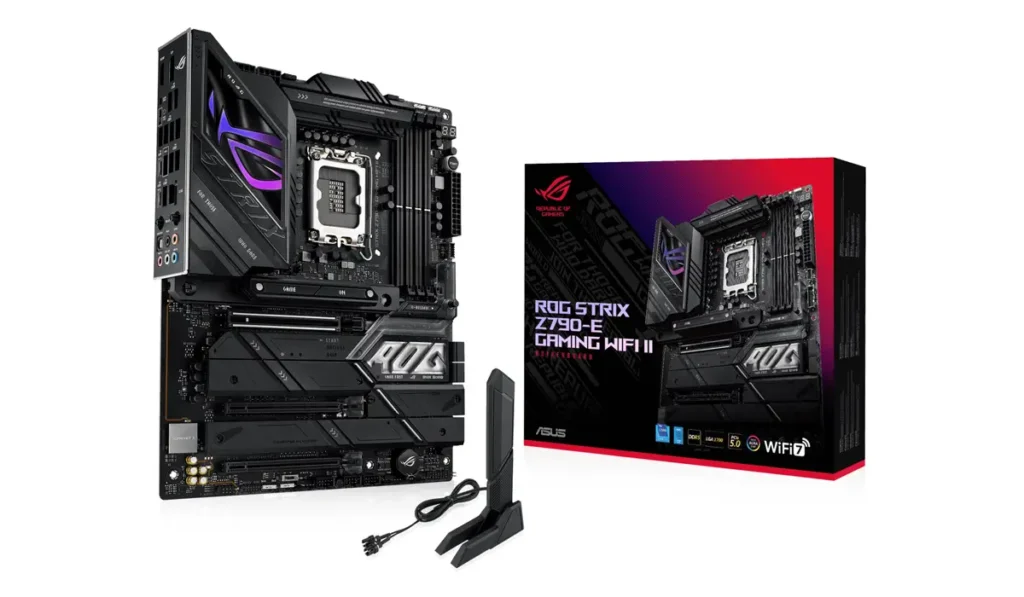 بهترین مادربرد برای اورکلاک پردازنده 14900K اینتل: ASUS ROG STRIX Z790-E Gaming Wifi II