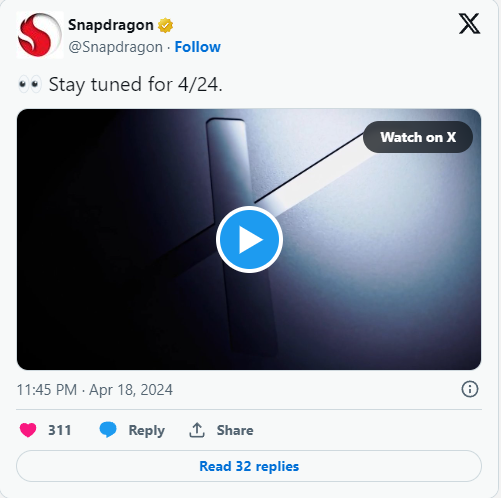 کوالکام از عرضه Snapdragon X در 24 آوریل خبر داد