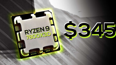 قیمت پردازنده AMD Ryzen 7 7800X3D به 345 دلار کاهش یافت