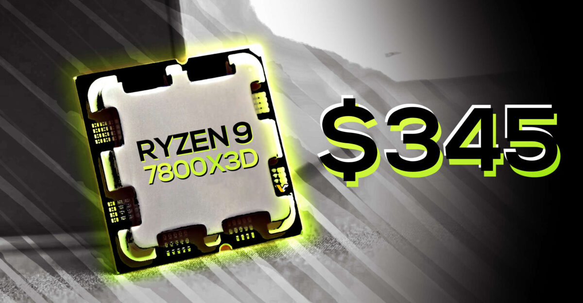 قیمت پردازنده AMD Ryzen 7 7800X3D به 345 دلار کاهش یافت