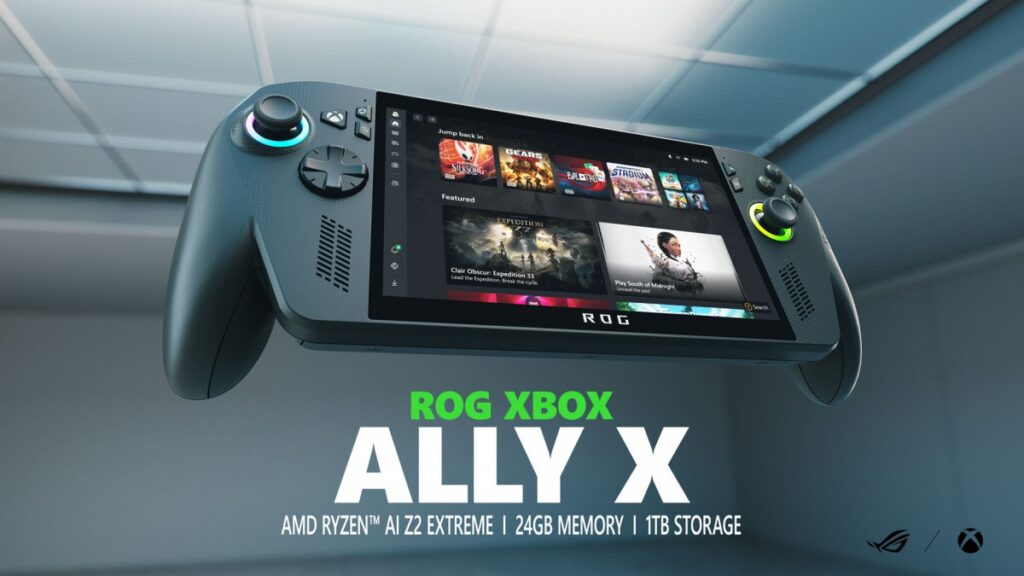 ROG Xbox Ally X برادر بزرگتر قبلی حساب میشه، که البته از نظر اندازه با هم یکین. این مدل به Ryzen AI Z2 Extreme مجهزه، که ۸ هسته پردازشی Zen 5 و ۱۶ هسته گرافیک RDNA 3.5 داره. این ارتقای خیلی بزرگی محسوب میشه، هم از نظر تعداد هستهها و همچنین نسل اونها. ROG Xbox Ally X میتونه به راحتی در برخی سناریوها Xbox Series S رو شکست بده؛ درسته که به تعداد هستههای پردازش گرافیک کمتری مجهزه، اما این هستهها روی Z2 Extreme به شدت بهینهترن و عملکرد بهتری رو به نمایش میذارن.